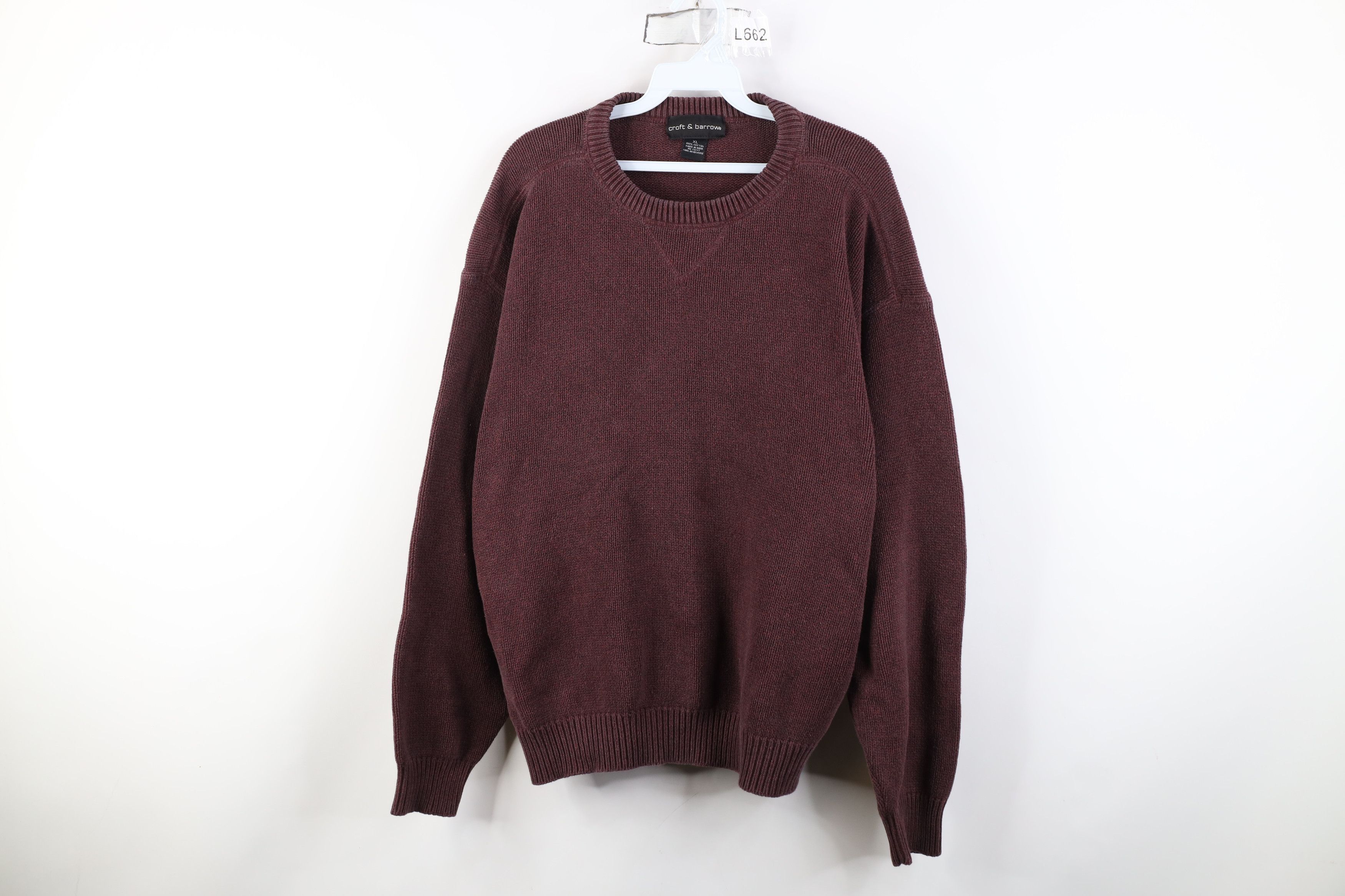 Vintage Vintage 90s Streetwear Heavy Knit Crewneck Sweater Red Size US XL / EU 56 / 4 - 1 Thumbnail