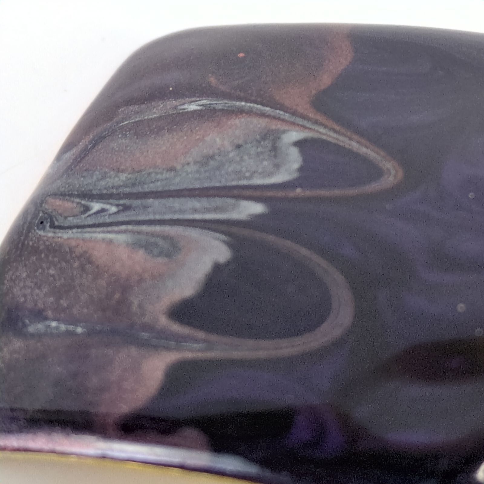 Vintage 1980s Purple Shimmer Swirl Enamel Square Stud Earrings Size ONE SIZE - 5 Thumbnail