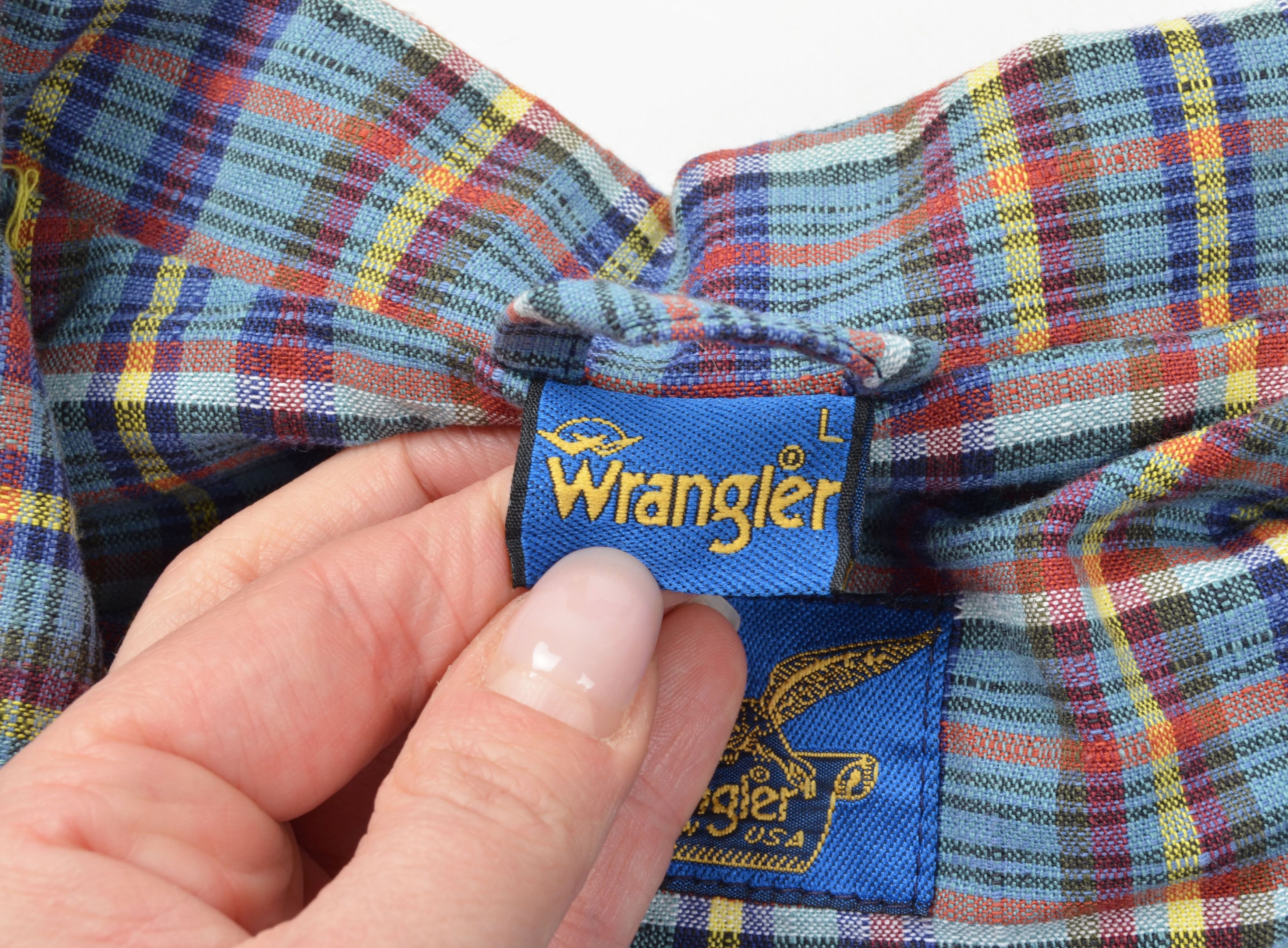 Vintage Vintage Wrangler 80's Checkered Light Bomber Jacket Size US L / EU 52-54 / 3 - 7 Thumbnail