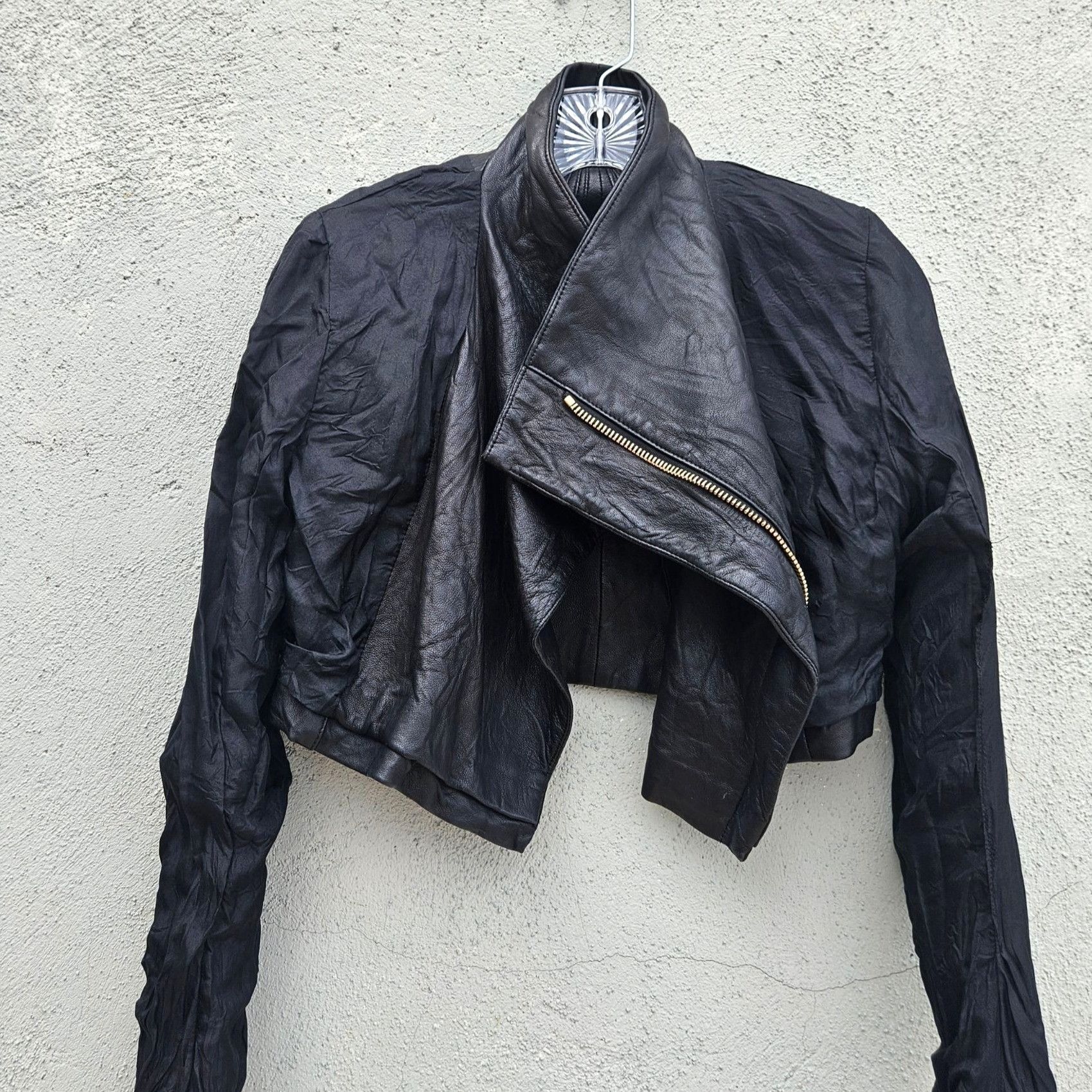Other Vintage Pegah Anvarian Black Lambskin Leather Cropped Bolero Size S / US 4 / IT 40 - 18 Thumbnail
