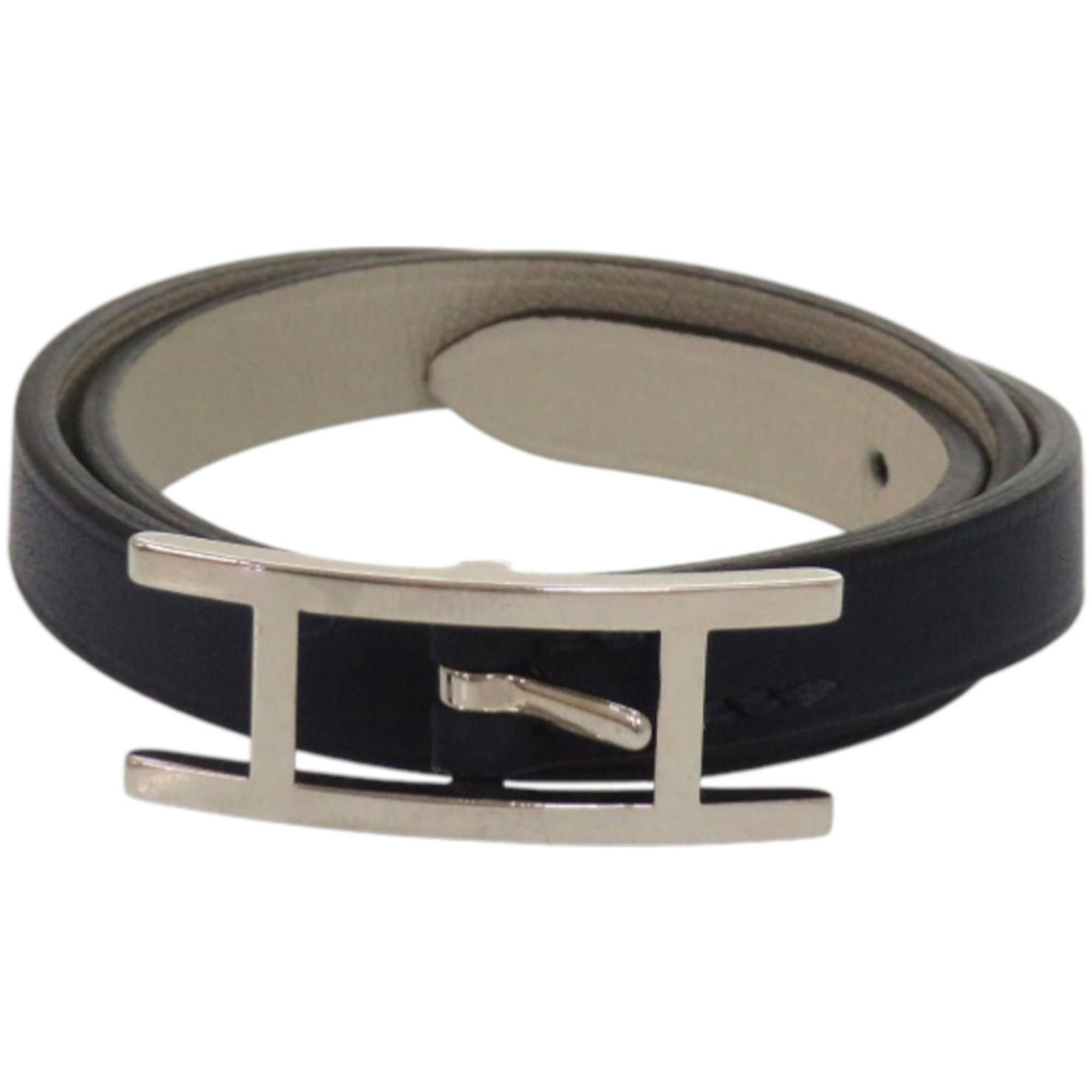 Hermes Like New Hermes Be Api Double Tour Veau Swift Navy Bracelet 0445HERMES Size ONE SIZE - 1 Thumbnail