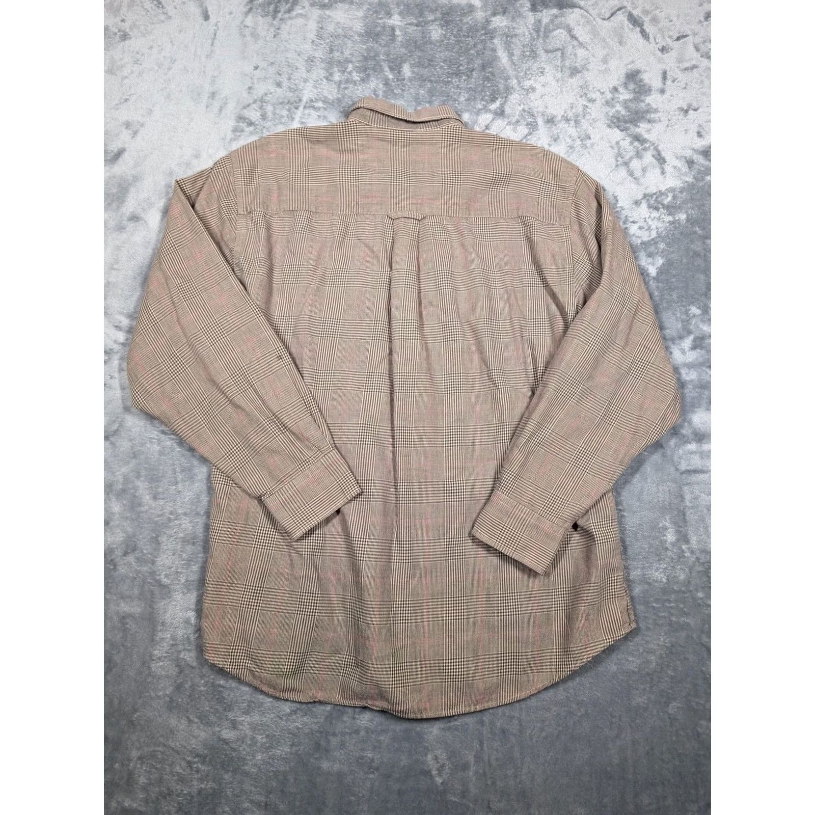 Pendleton Pendleton Shirt Mens L Brown Glen Plaid Canterbury Cloth Pima Merino Wool Button-Up Long Sleeve Size US L / EU 52-54 / 3 - 7 Thumbnail
