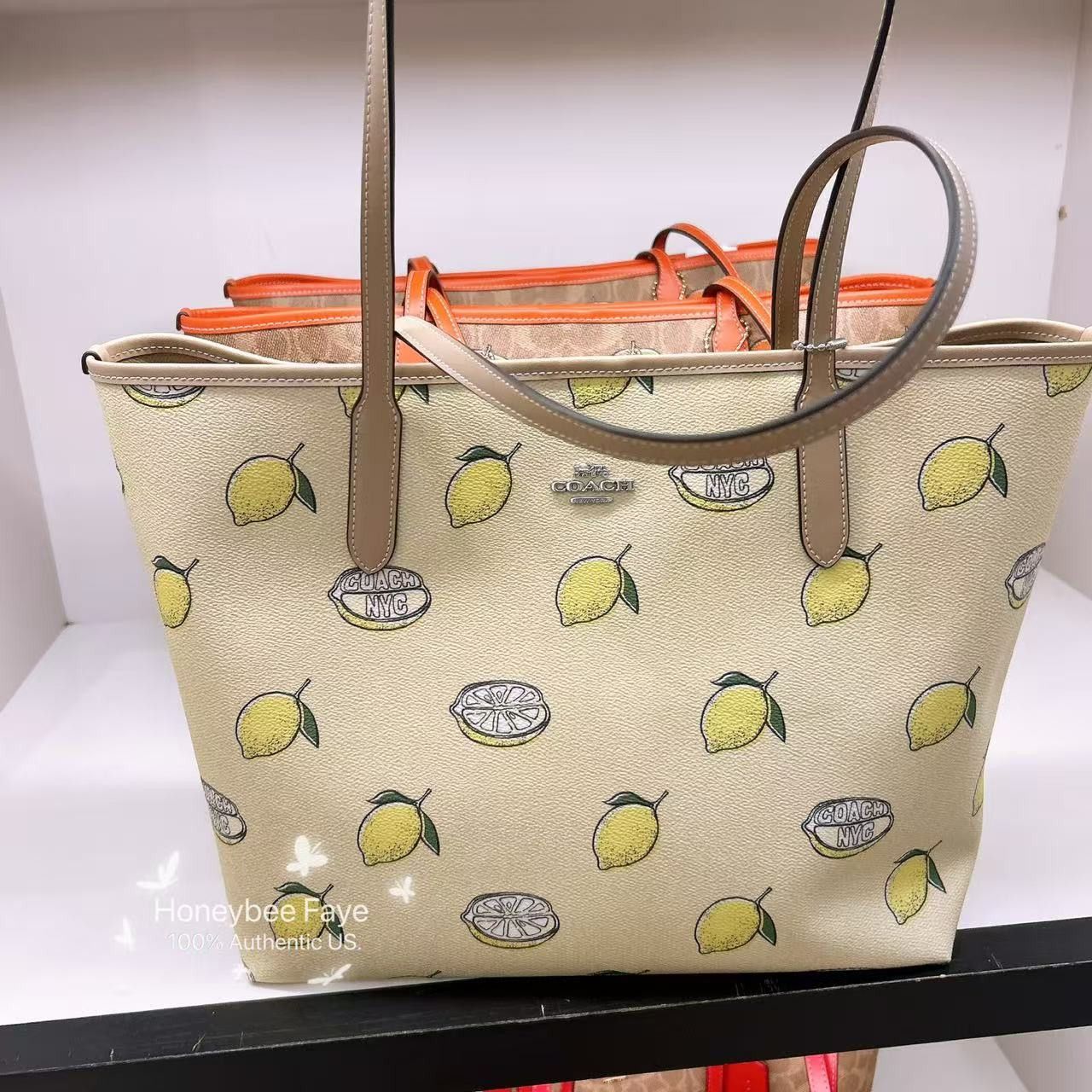 Coach City Tote Bag With Lemon Print CAL76 | Grailed