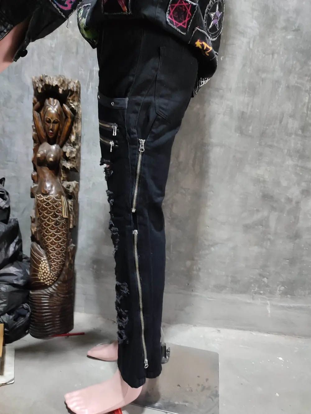 Japanese Brand Sex Pot Revenge Distressed Punk Zipper Pants Size US 29 - 20 Thumbnail