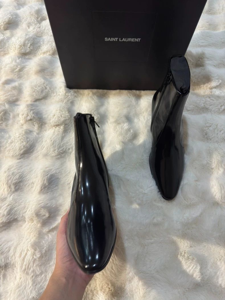 Saint Laurent Paris Saint Laurent Paris Glossy leather boots Size US 10 / IT 40 - 4 Thumbnail