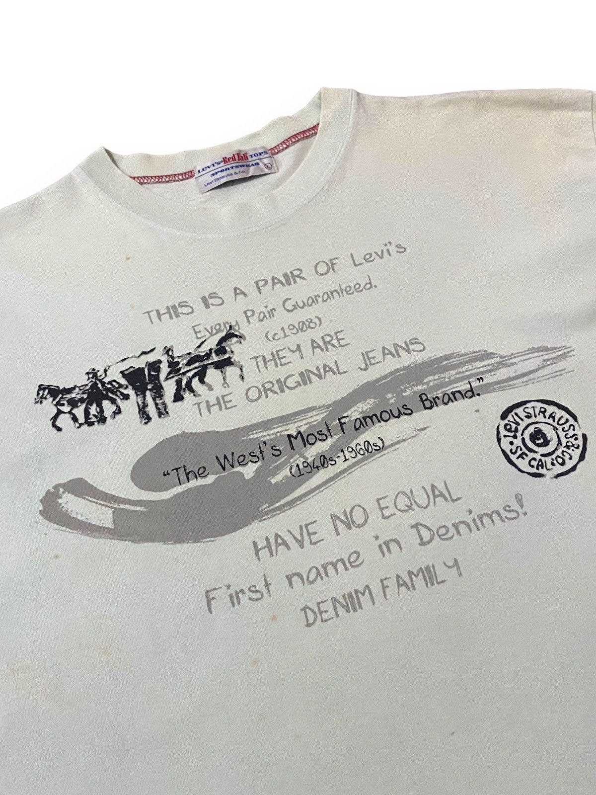 Levi's × Vintage Vintage Levi’s Redtab Levis Oldscool Poem Tee Size US L / EU 52-54 / 3 - 3 Thumbnail