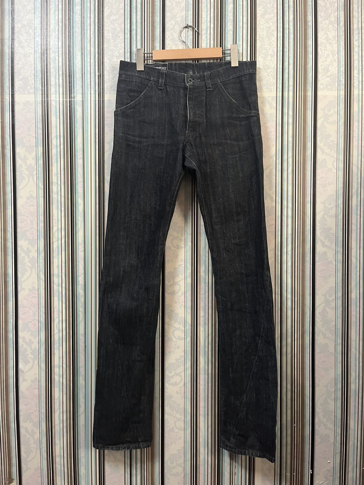 Attachment 1990s straight leg twisted stitching design #I Size US 28 / EU 44 - 2 Thumbnail