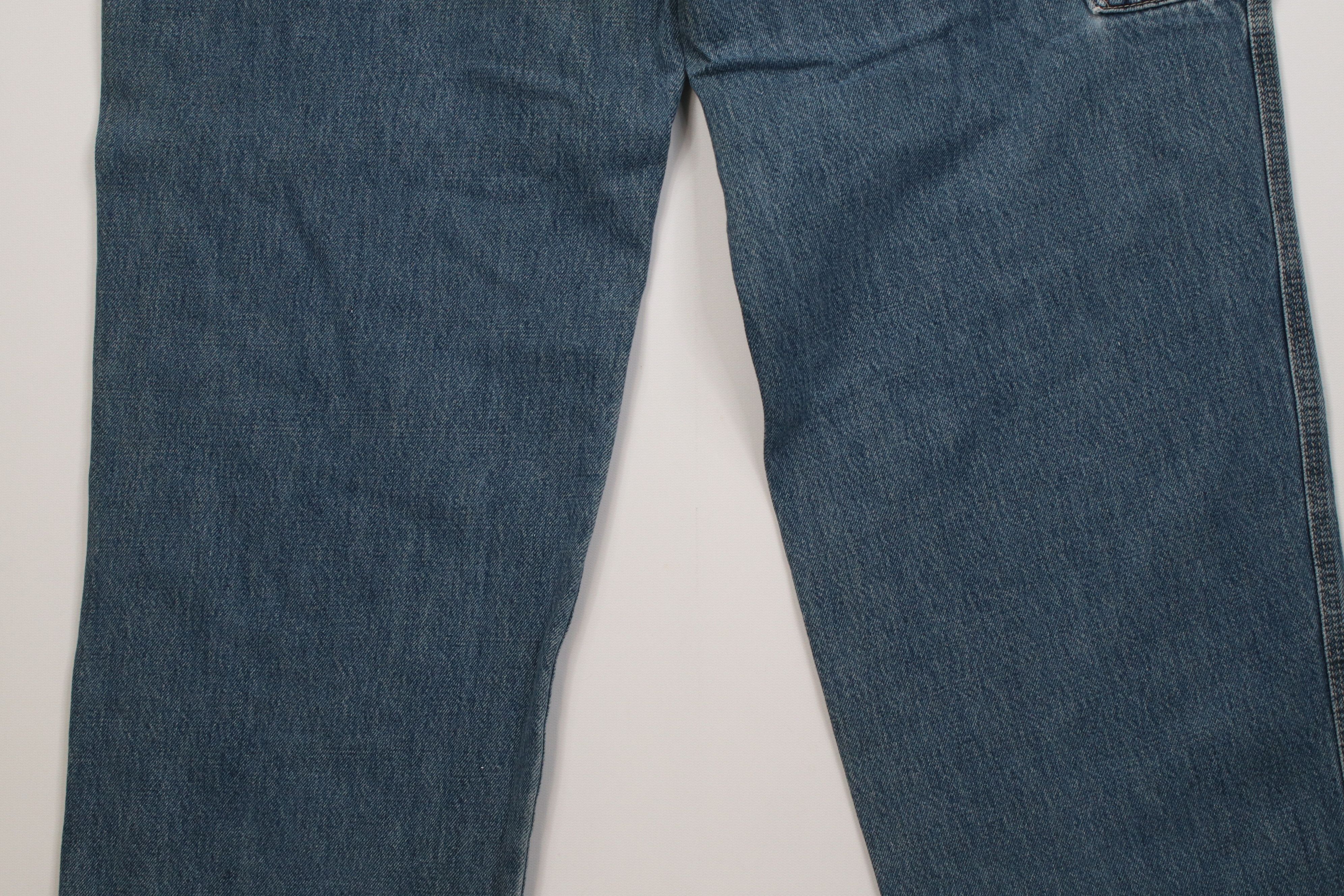 Vintage Vintage 90s Streetwear Wide Leg Dungaree Denim Jeans Blue Size US 34 / EU 50 - 13 Thumbnail