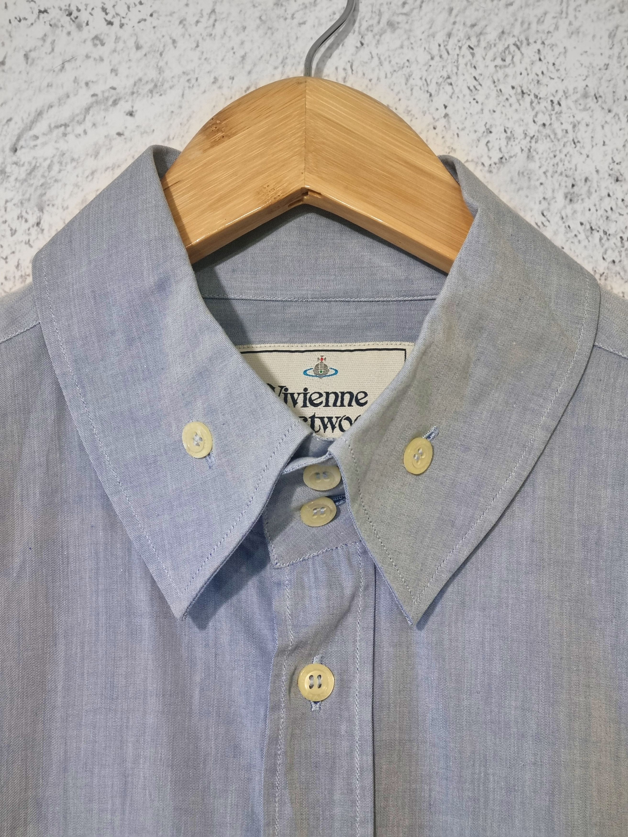 Vivienne Westwood Vivienne Westwood Embroidered Logo Button Up Shirt Size US XXL / EU 58 / 5 - 4 Thumbnail