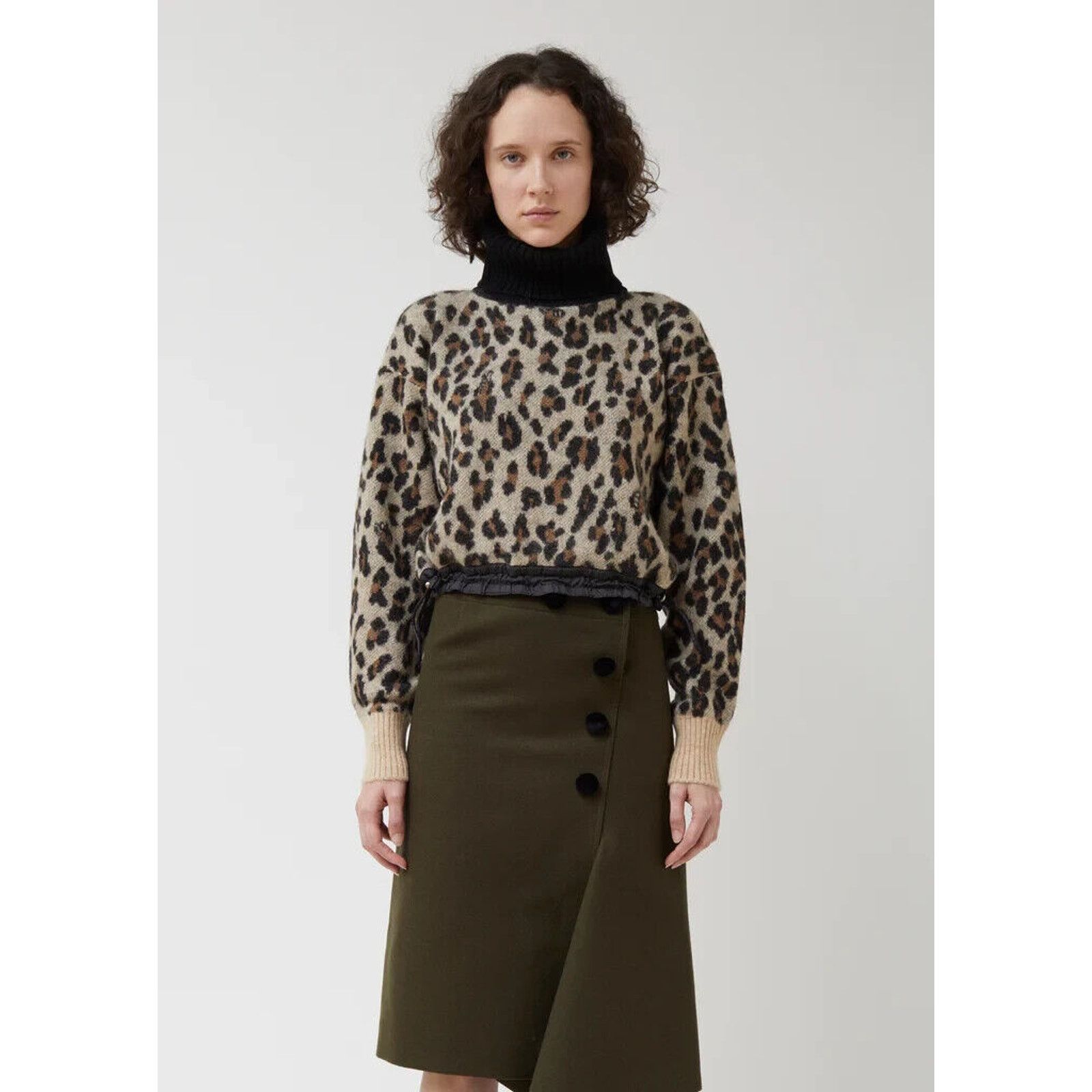 Sacai Sacai Leopard Print Alpaca Wool Sweater Medium Turtleneck Size M / US 6-8 / IT 42-44 - 16 Thumbnail