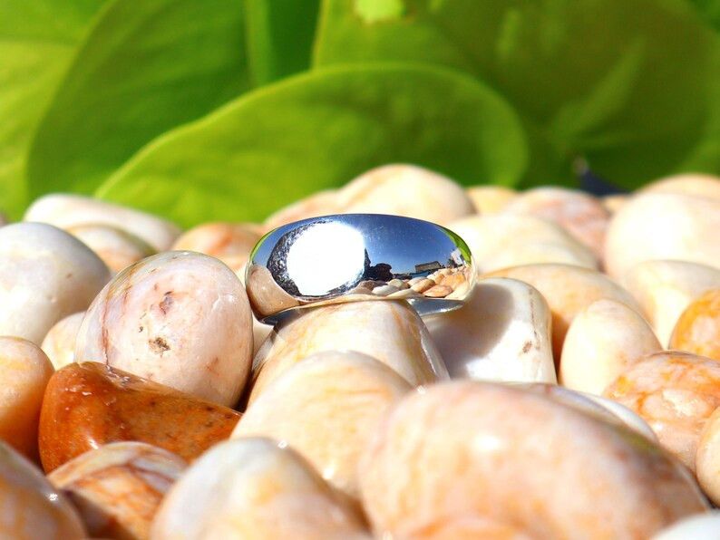 Handmade Band Ring, Sterling Silver Handmade Ring Unisex Gift for Her Size ONE SIZE - 4 Thumbnail