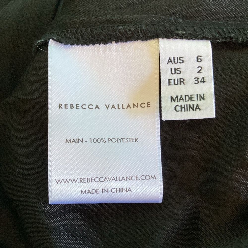 Other Rebecca Vallance Size 2 Black Blouse Ruffle Sleeve Button Fr Size XS / US 0-2 / IT 36-38 - 6 Thumbnail
