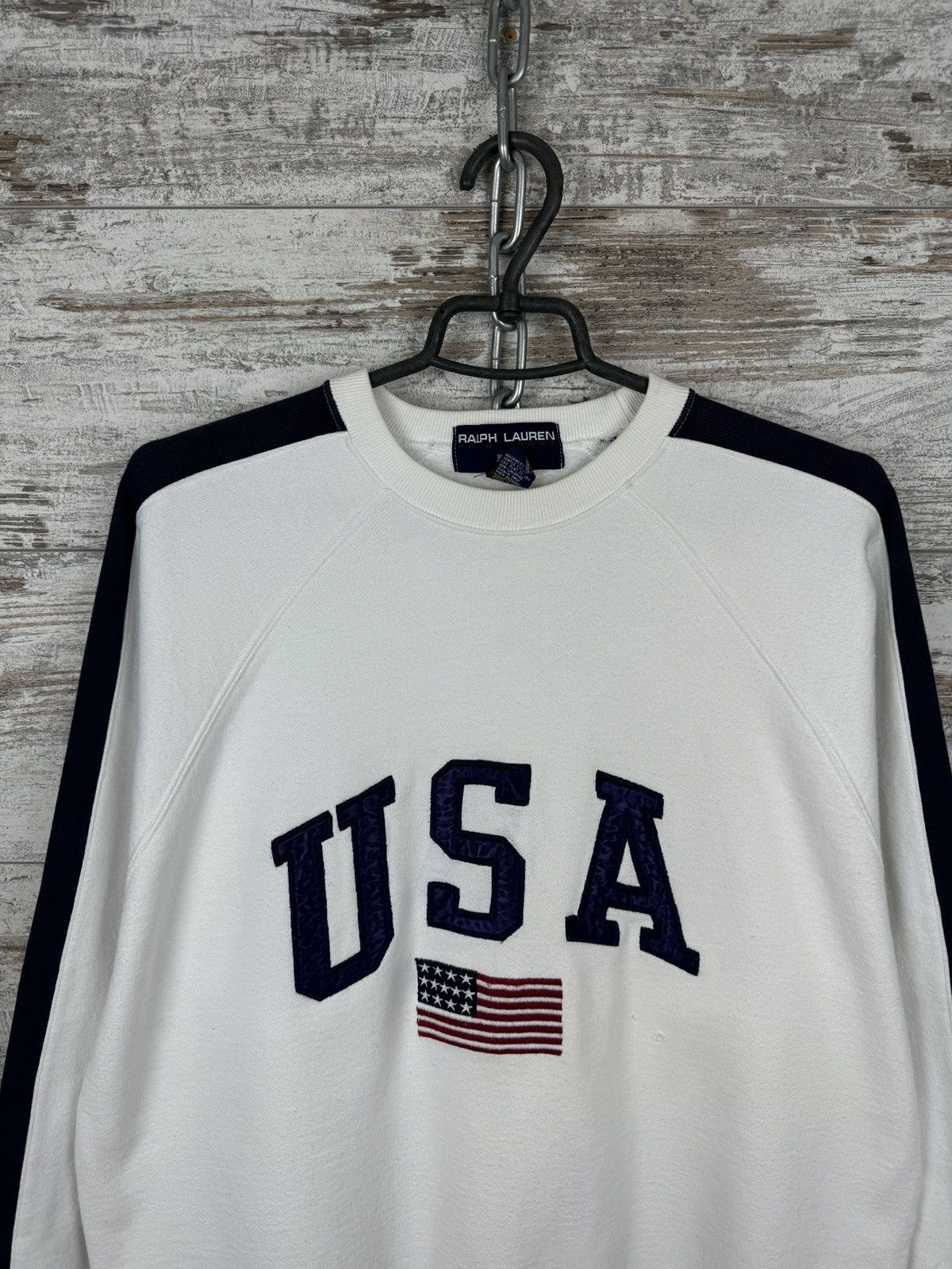 Polo Ralph Lauren × Vintage Mens Vintage Polo Ralph Lauren USA sweatshirt rugby rare Size US S / EU 44-46 / 1 - 2 Thumbnail