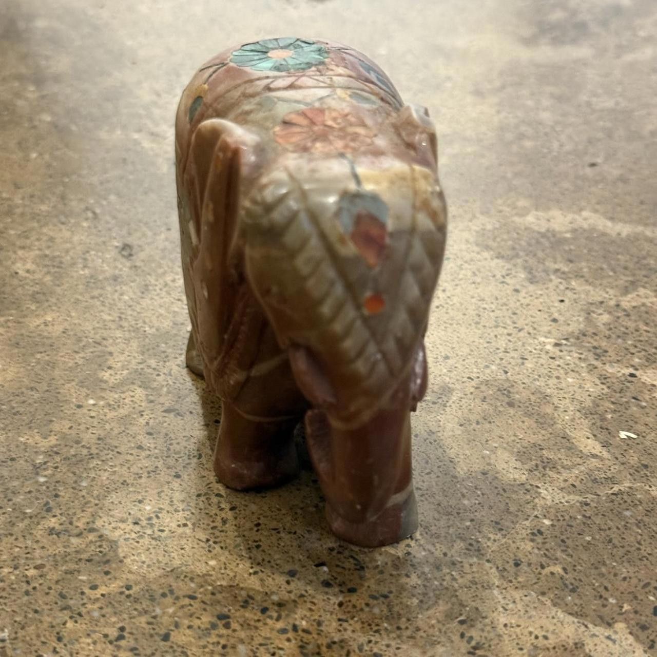 Designer Floral Stone Elephant Figure Size ONE SIZE - 3 Thumbnail
