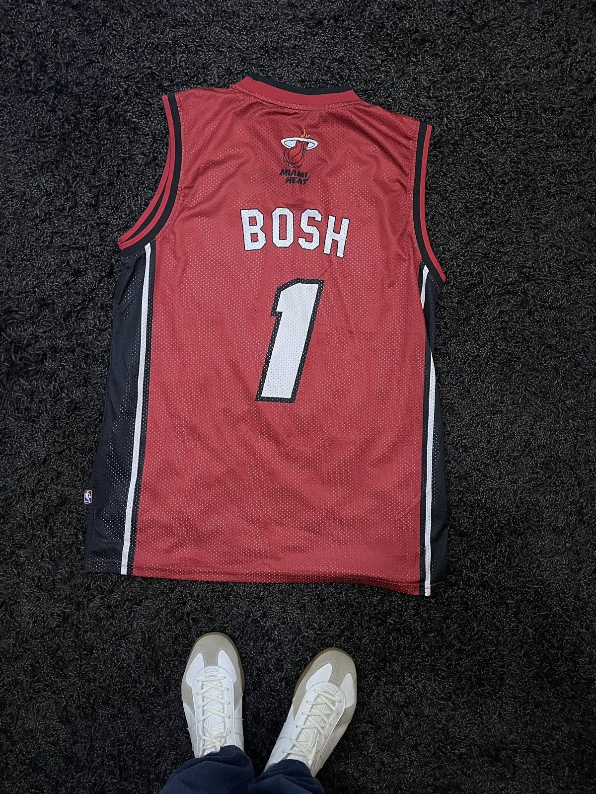 Adidas × NBA Vintage Miami Heat 1 Bosh Basketball Jersey Adidas NBA Size US XL / EU 56 / 4 - 8 Thumbnail