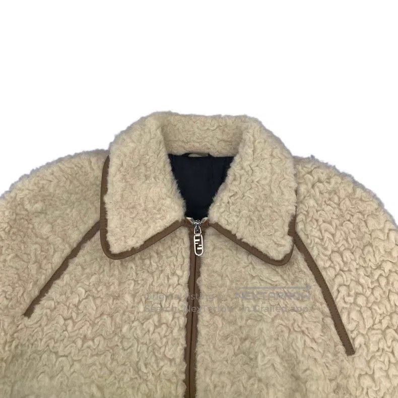 Fendi Fendi Khaki Teddy Alpaca Wool Notched Collar Zip-Up Long S Size US M / EU 48-50 / 2 - 5 Thumbnail