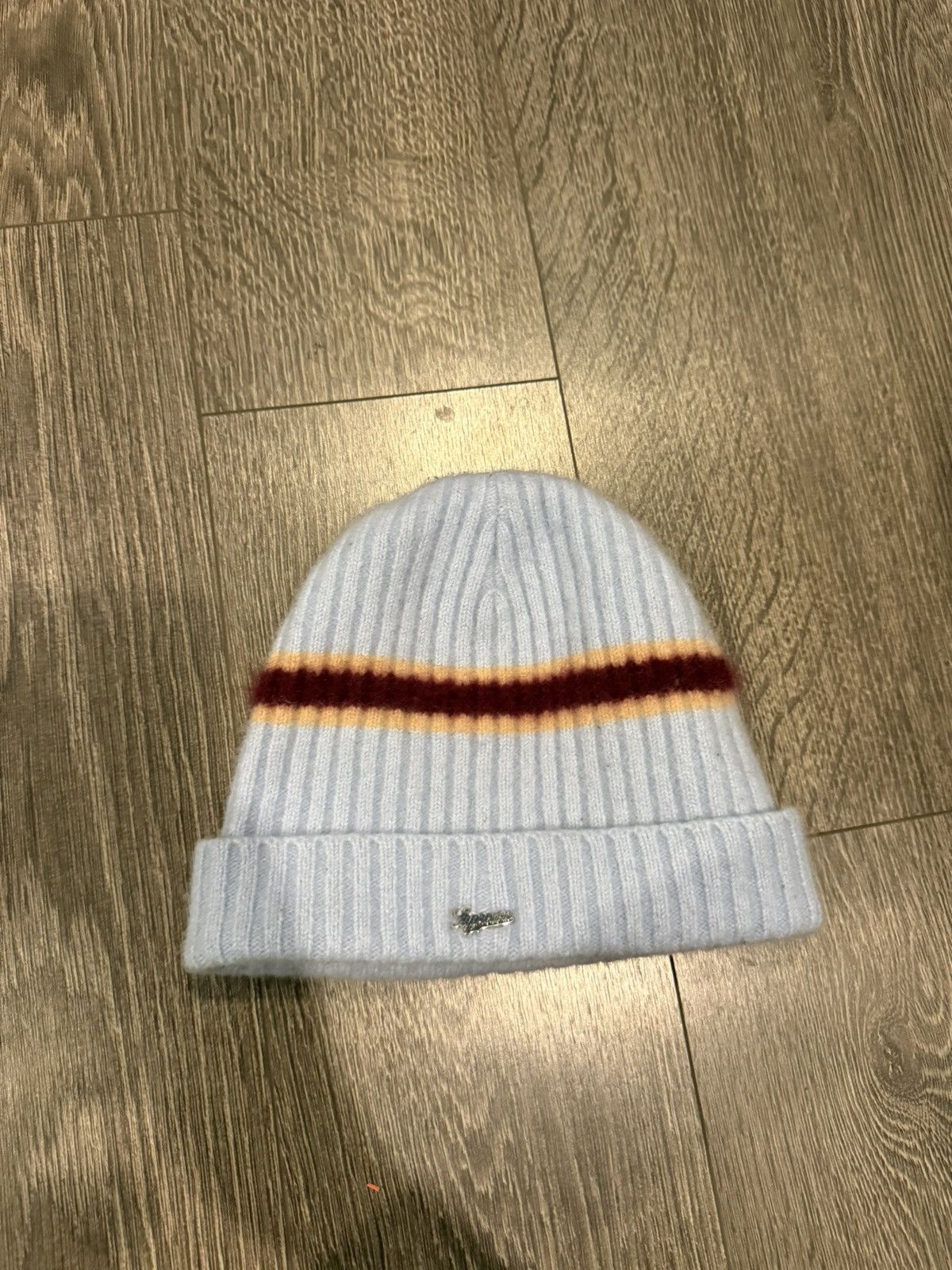 Supreme Supreme Stripe Cashmere Beanie Size ONE SIZE - 1 Thumbnail