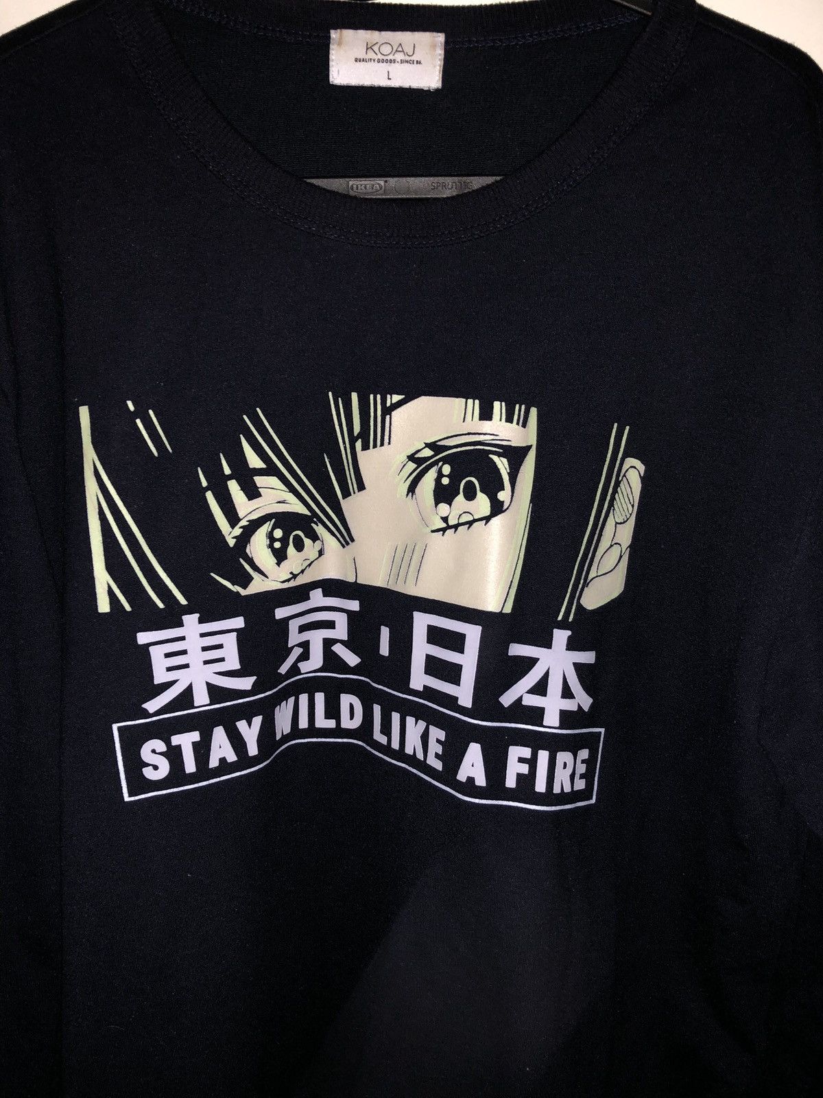 Japanese Brand × Vintage Stay Wild Like A Fire Anime Sweatshirt Size US M / EU 48-50 / 2 - 2 Thumbnail