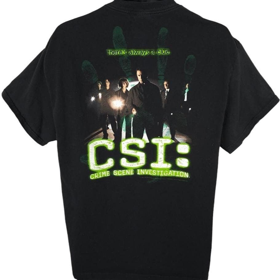 Vintage Vintage CSI T Shirt Mens Size Large Black Y2K 2001 Crime Size US L / EU 52-54 / 3 - 1 Thumbnail