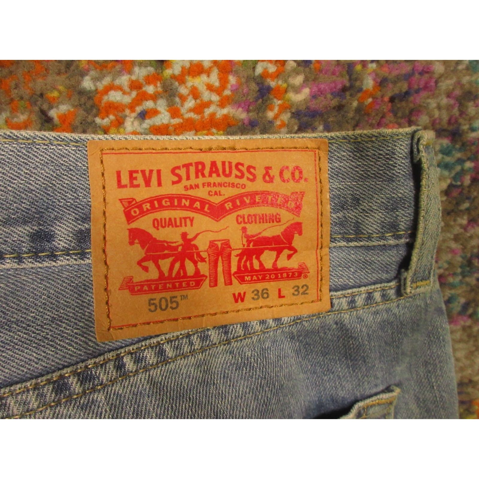 Levi's LEVIS 501 Jeans 38x32* Original Fit Denim Pants Mens Wash Classic Button Fly Jeans 5-Pocket Design Medium Blue9 Mens Size US 38 / EU 54 - 4 Thumbnail