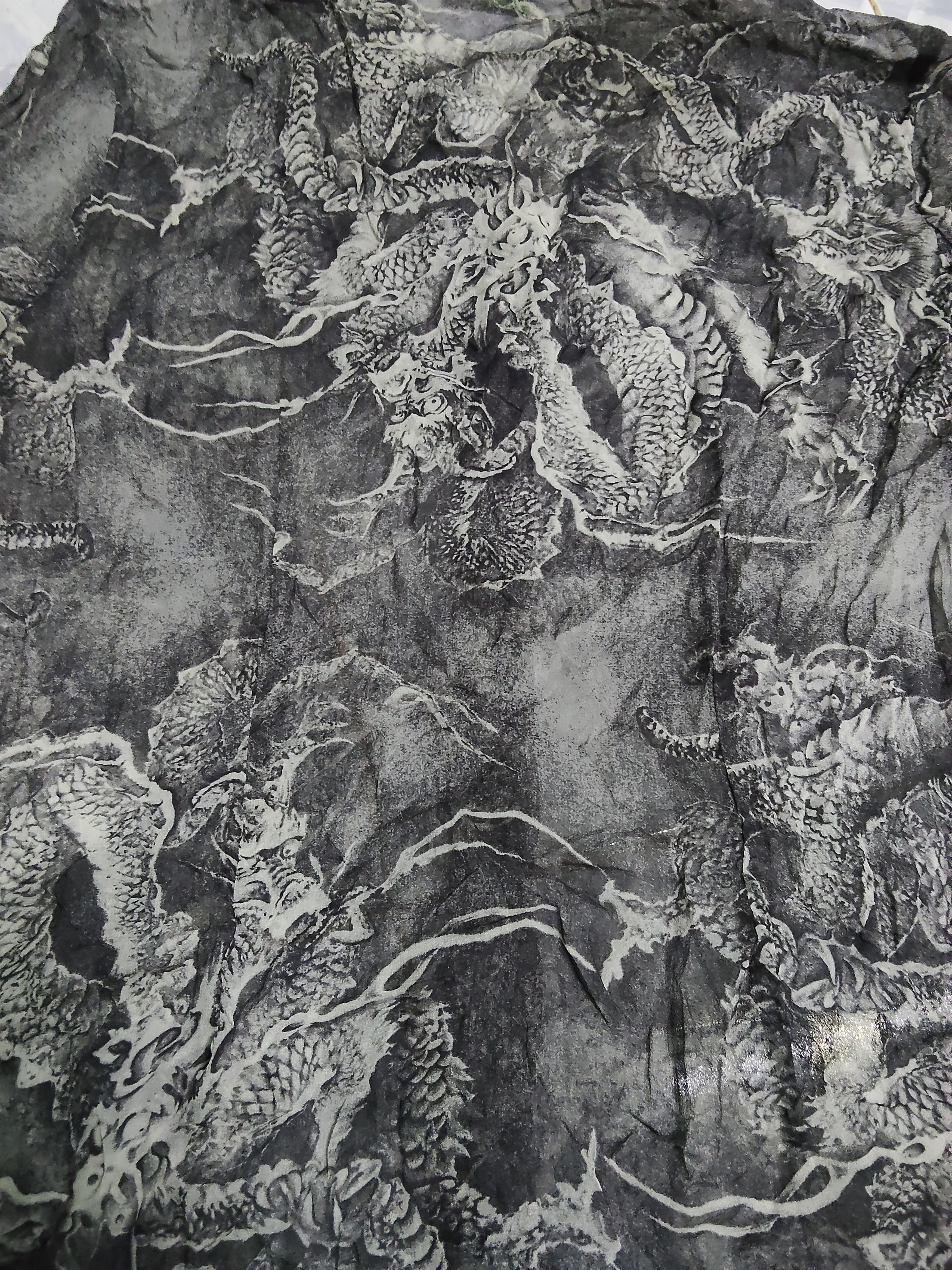 Kenzo × Vintage vintage KENZO PARIS dragon silk button ups shirt Size M / US 6-8 / IT 42-44 - 4 Thumbnail