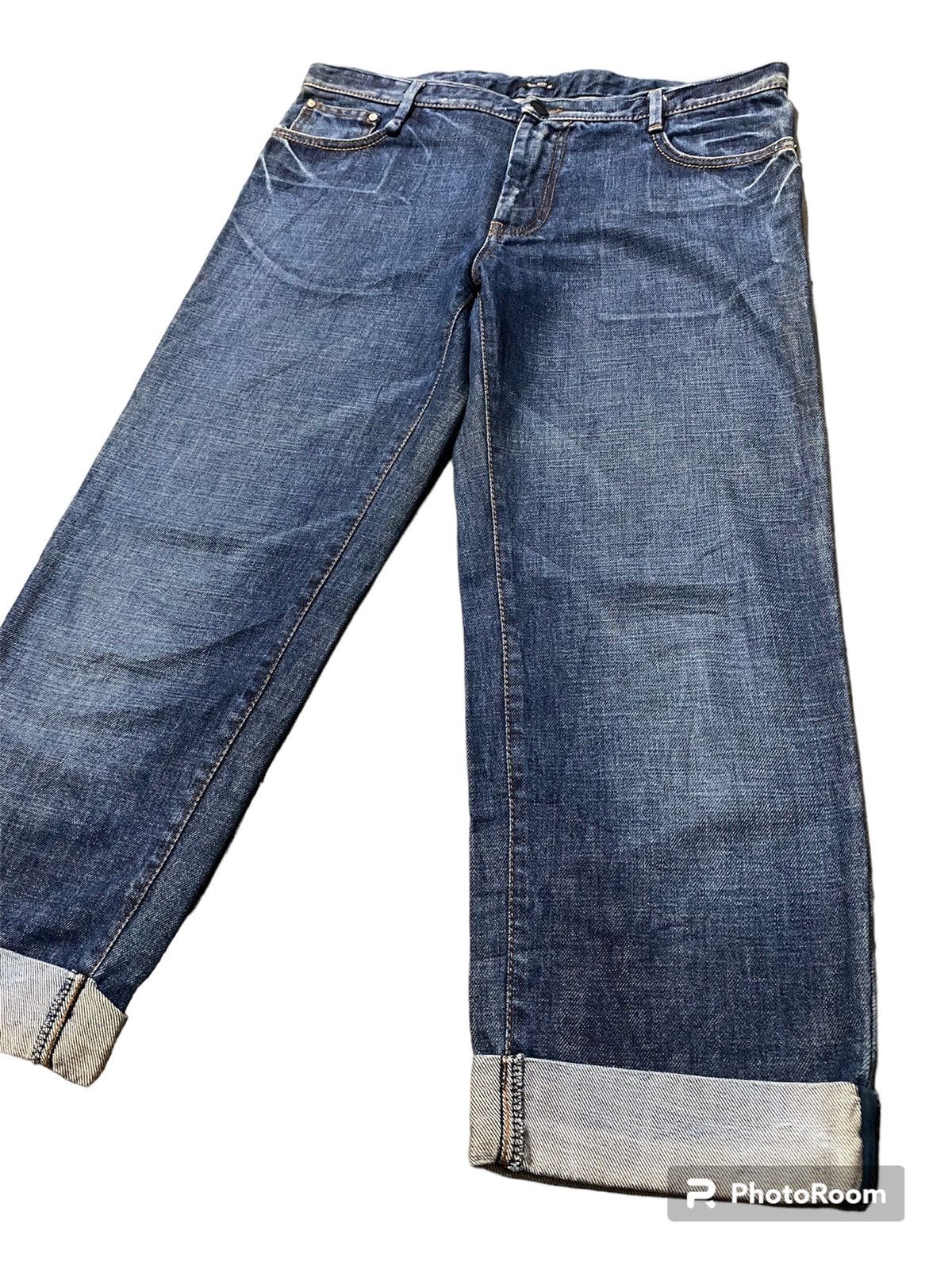 Miu Miu × Prada MIUMIU LOGO PATCH DENIM JEANS MADE IN ITALY Size 32" / US 10 / IT 46 - 10 Thumbnail