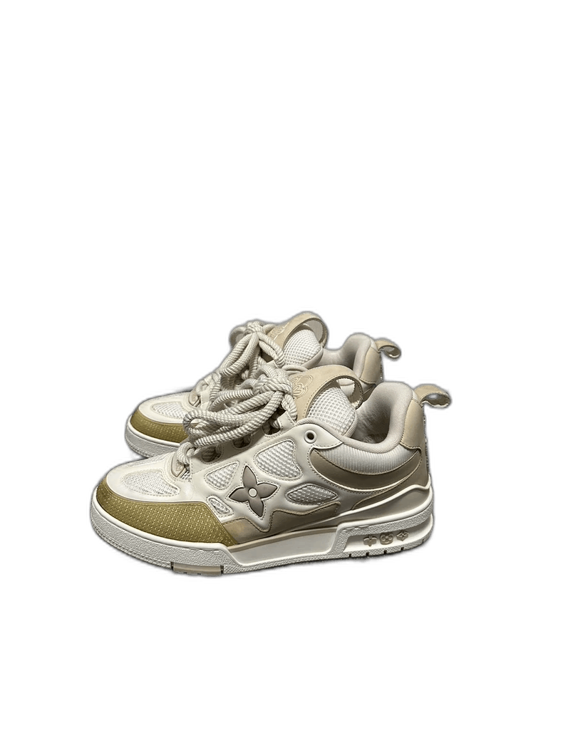 Louis Vuitton Louis Vuitton Beige Low-Top Sneakers Size US 10 / EU 43 - 1 Thumbnail
