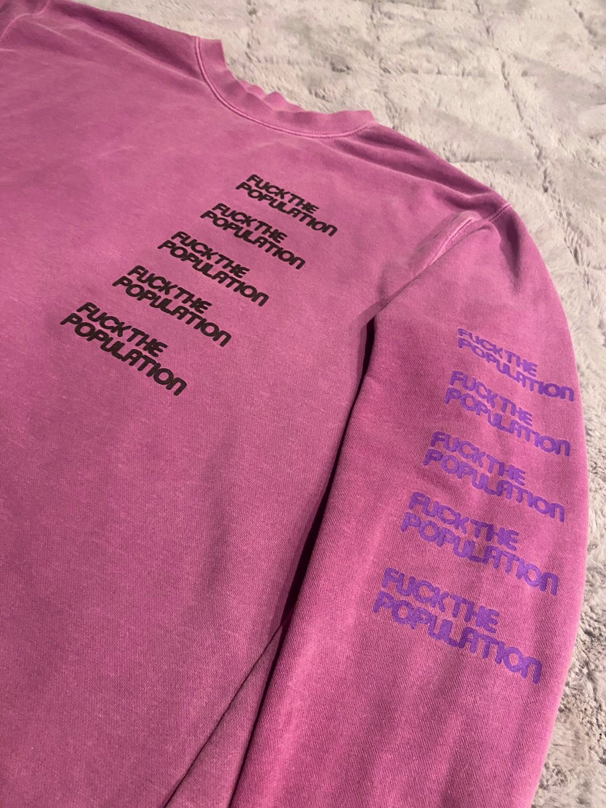 Fuck The Population FTP Stacy Pink Repeat Logo Sweatshirt Size US L / EU 52-54 / 3 - 2 Thumbnail