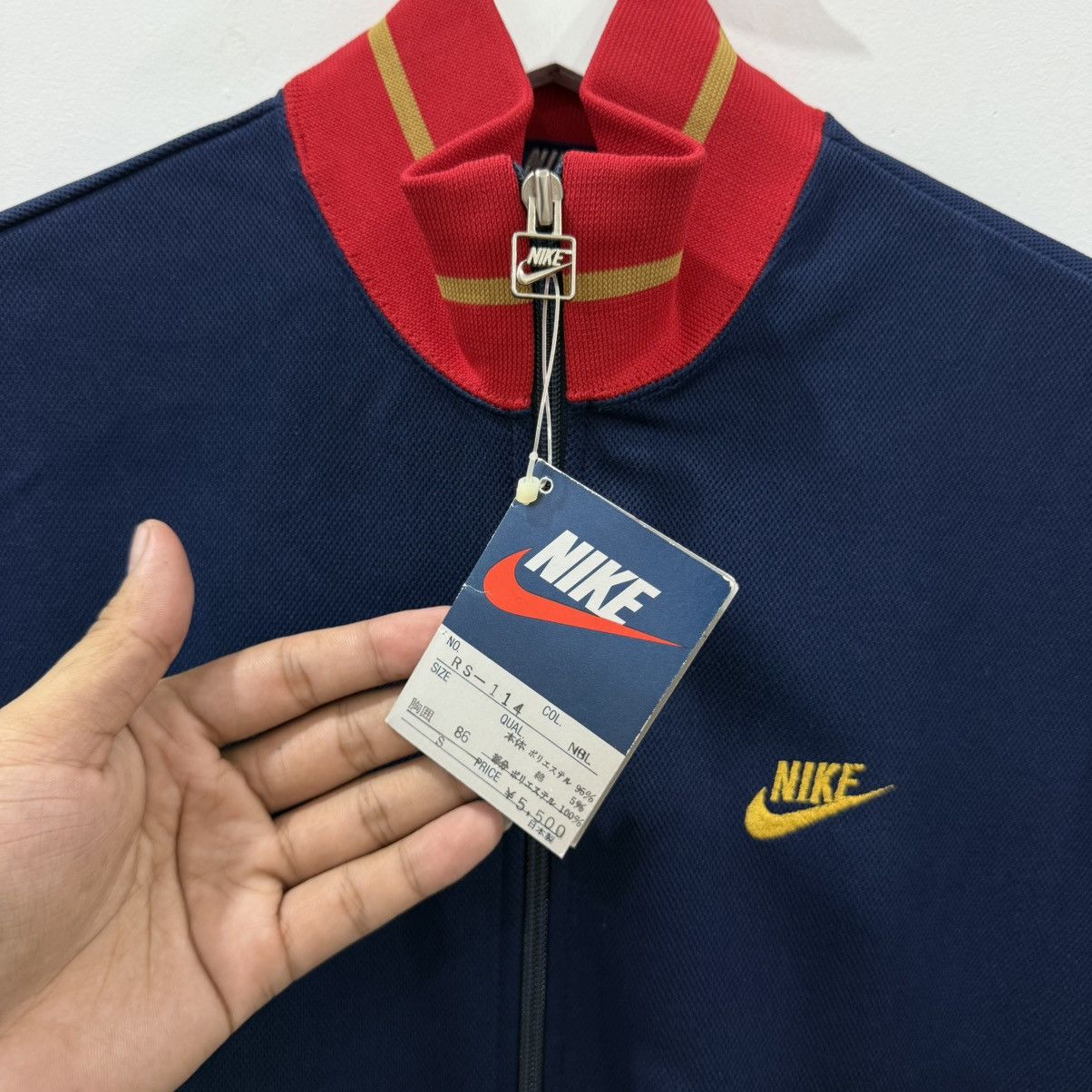 Nike × Vintage Vintage 80s Nike Tracktop Blue Tag Japan DeadStock Size US S / EU 44-46 / 1 - 3 Thumbnail