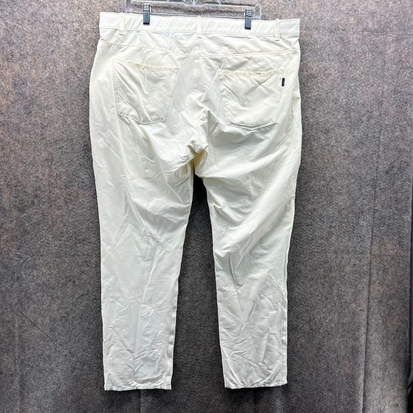 Nike Nike Pants Slim Chino Mens 40x32 Flat Front Dri-Fit Nylon Ivory White Athletic Casual Workwear Size US 40 / EU 56 - 2 Thumbnail