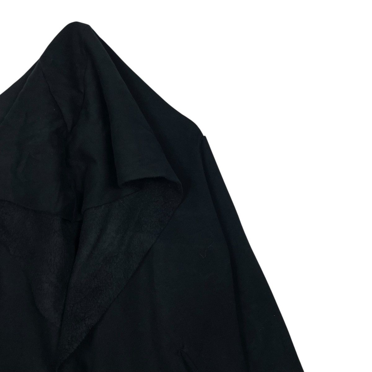 Japanese Brand Mizuiro Industries Black Hooded Buttonless Cape Coat Size M / US 6-8 / IT 42-44 - 5 Thumbnail