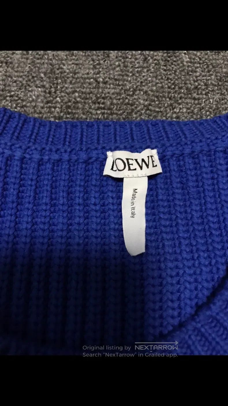 Loewe Loewe Sweater, thick knitted, black and blue color scheme Size US XL / EU 56 / 4 - 2 Thumbnail