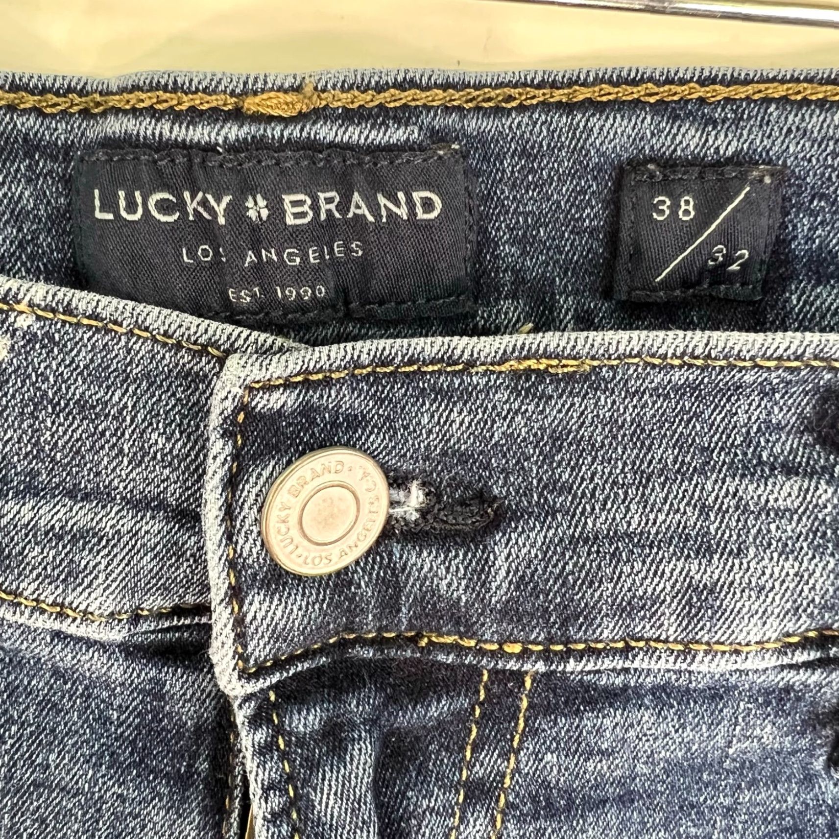 Lucky Brand Lucky Brand Jeans Mens Regular Straight Leg Size 38 Blue 38x32 Size US 38 / EU 54 - 5 Thumbnail