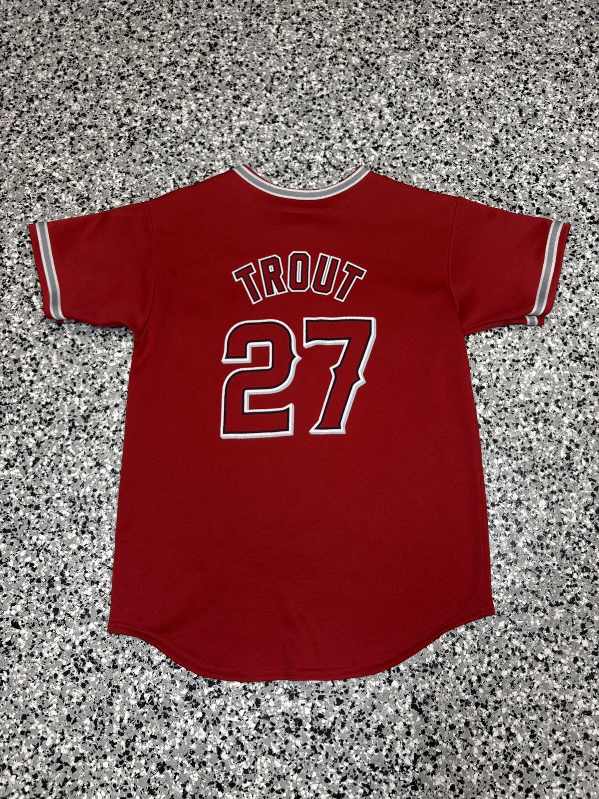 MLB Vintage MLB Anaheim Angels “TROUT #27” Jersey Size YM/L 0574 Size US M / EU 48-50 / 2 - 2 Thumbnail