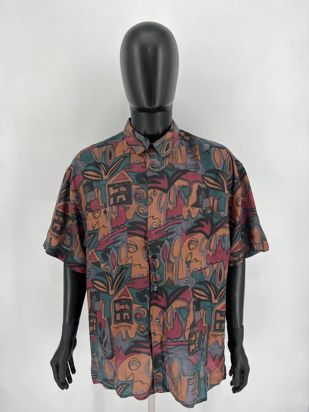 Vintage Vintage 100% silk Art Streetwear Hawaiian Travis Scott Size US XL / EU 56 / 4 - 4 Thumbnail