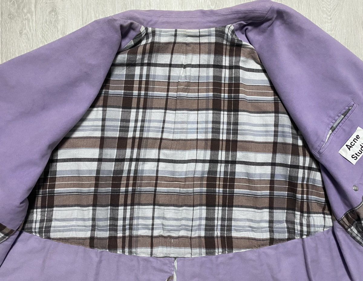 Acne Studios Women’s Oversized Single-breasted Cotton Blazer Light Purple Size ONE SIZE - 16 Thumbnail