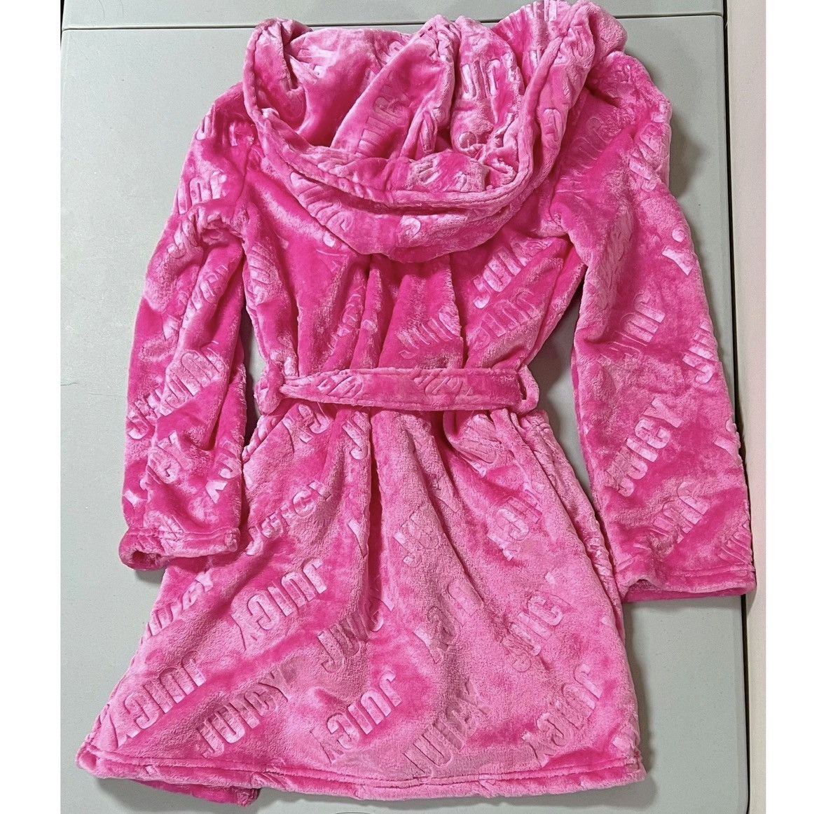Juicy Couture Juicy Couture Pink Y2K Plush Spa Robe Bathrobe Size S/M 👑✨ Size ONE SIZE - 3 Thumbnail