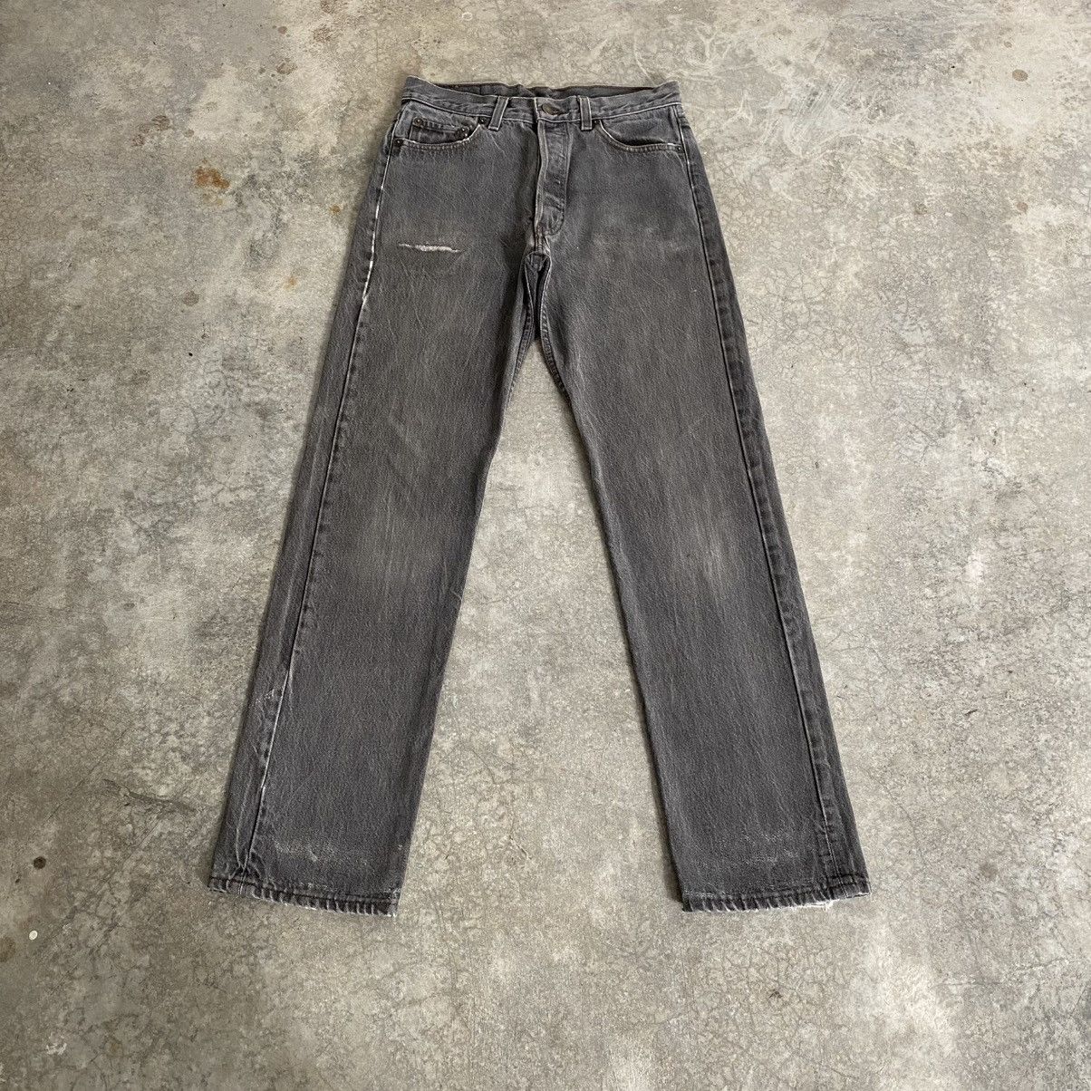 Levi's Size 29x31 Vintage 1990 Levis 501 Faded Black Denim Jeans Size US 29 - 1 Thumbnail