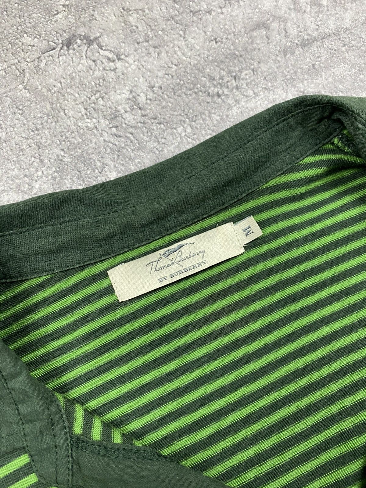 Burberry Thomas Burberry Designer Vintage Striped Button Shirt Rare Size M / US 6-8 / IT 42-44 - 6 Thumbnail