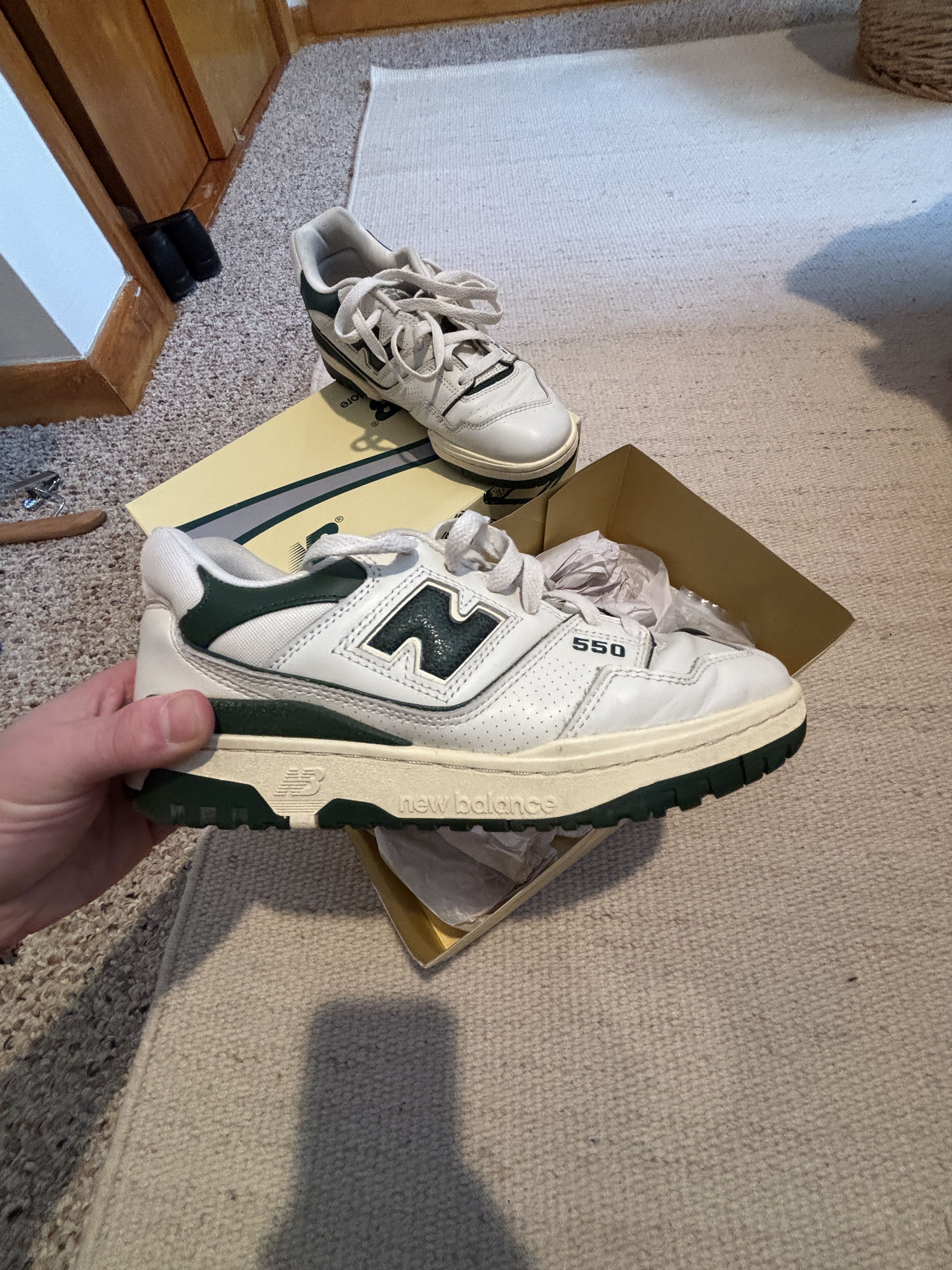 Aime Leon Dore × New Balance New Balance 550 Aime Leon Dore White Green Size US 7 / EU 40 - 2 Thumbnail