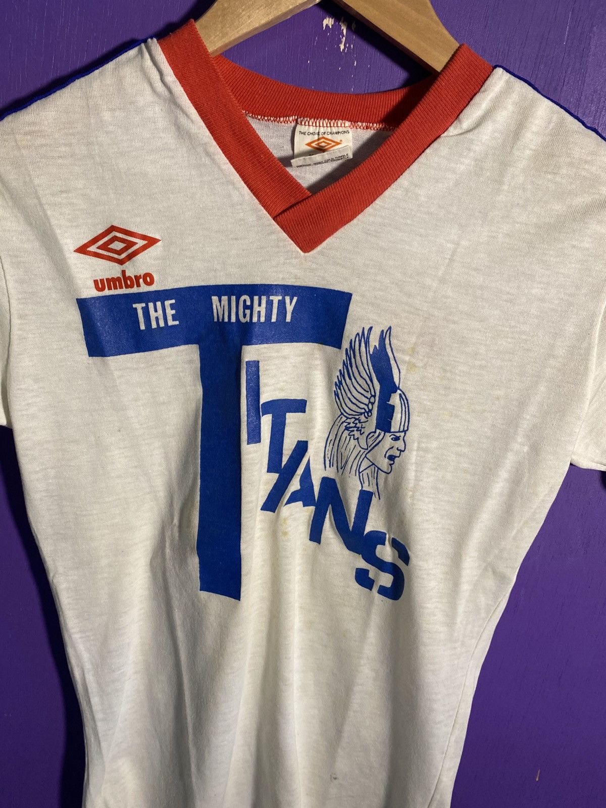 Umbro × Vintage Vintage 80s Umbro The mighty titans jersey shirt Size US S / EU 44-46 / 1 - 3 Thumbnail