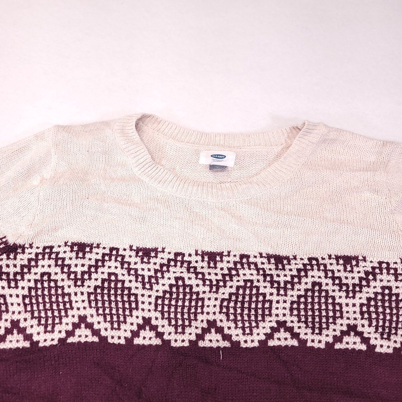 Old Navy Old Navy Cotton Sweater Womens Size Extra Large XL Maroon Size XL / US 12-14 / IT 48-50 - 1 Thumbnail