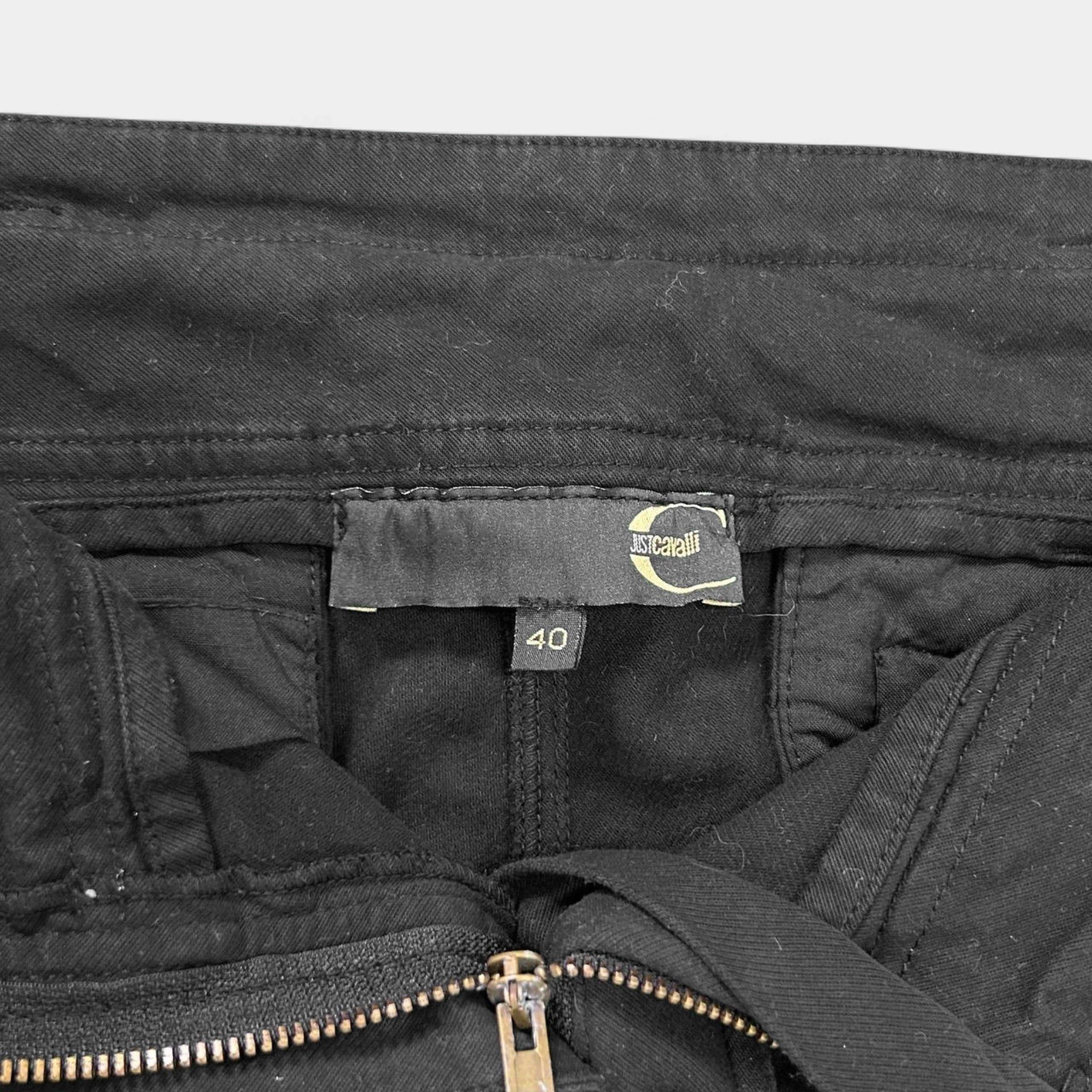 Just Cavalli Just Cavalli 2000's Black Cargo Bondage Pants Size US 30 / EU 46 - 7 Thumbnail