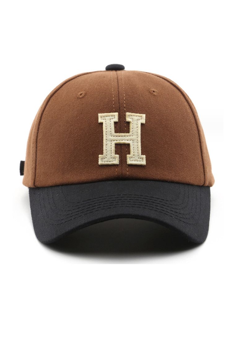 Other Letter H Brown and Black Adjustable Baseball Cap Size ONE SIZE - 2 Thumbnail
