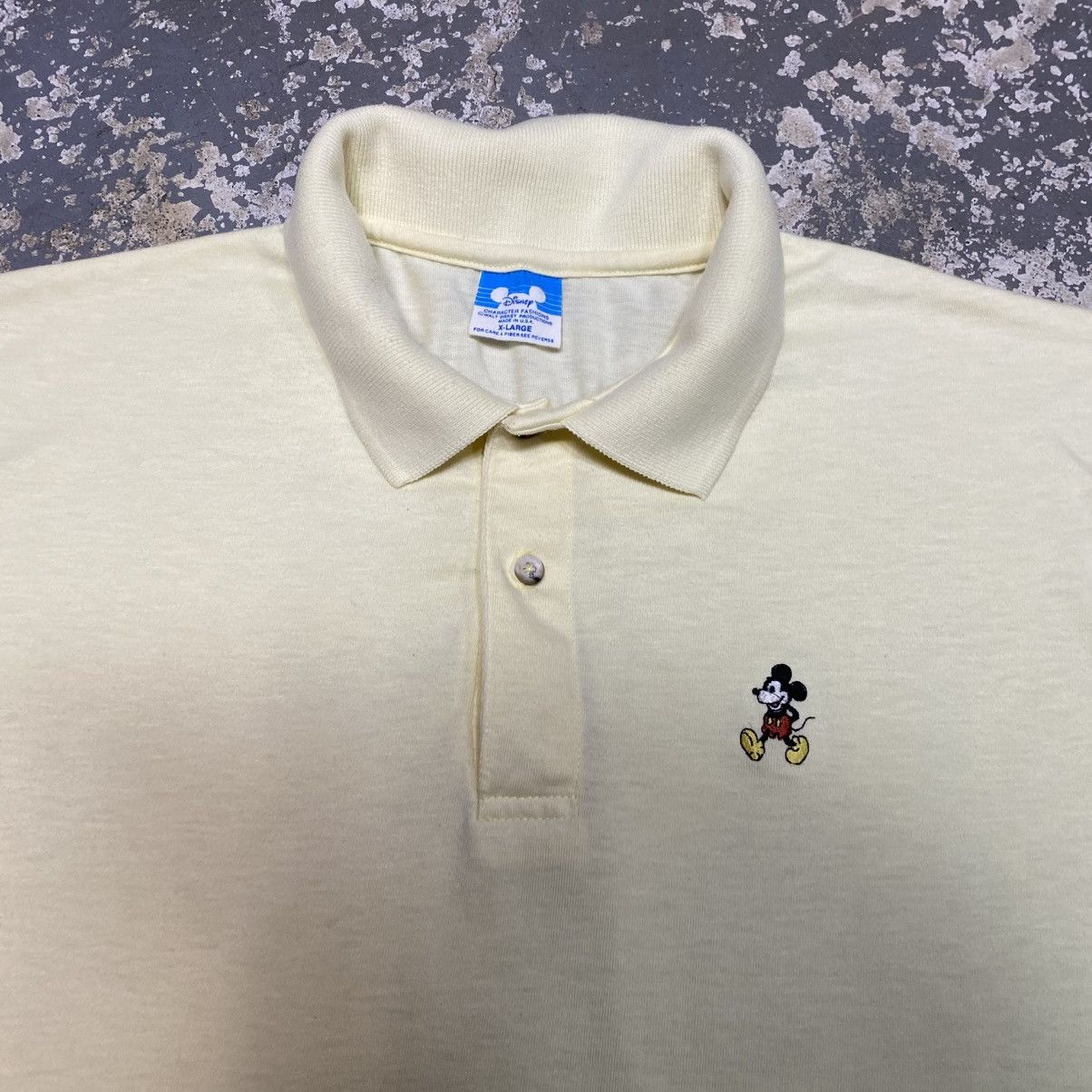 Mickey Mouse × Vintage Vintage Walt Disney Mickey Mouse 80s Polo Tshirt Size US XL / EU 56 / 4 - 3 Thumbnail