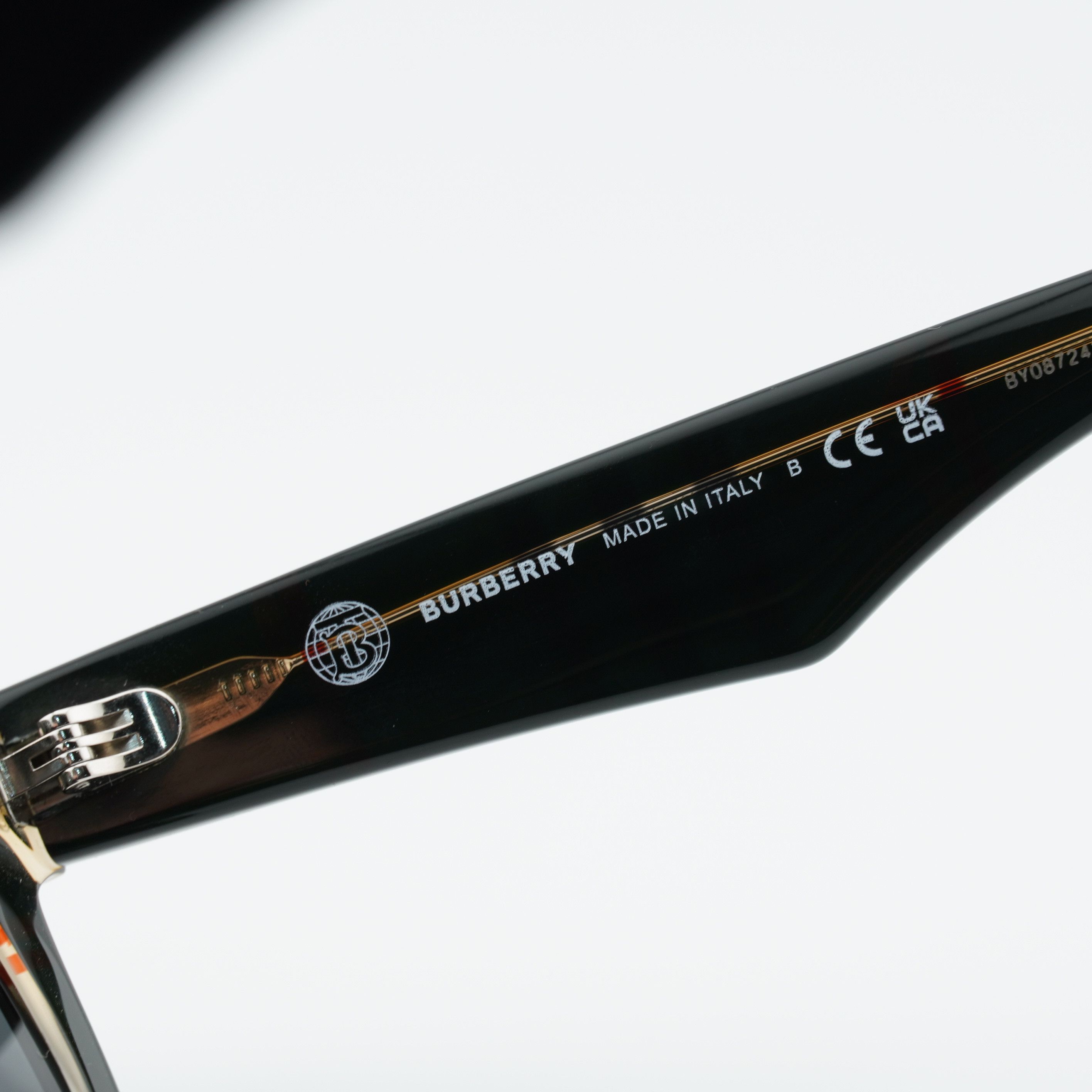 Burberry Burberry BE4432U 412187 Sunglasses Black on Check Square Fra Size ONE SIZE - 5 Thumbnail