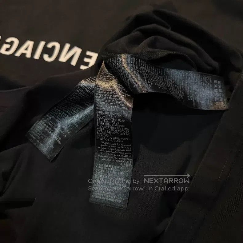 Balenciaga Balenciaga Black Mirror Logo Short Sleeve Size US L / EU 52-54 / 3 - 6 Thumbnail