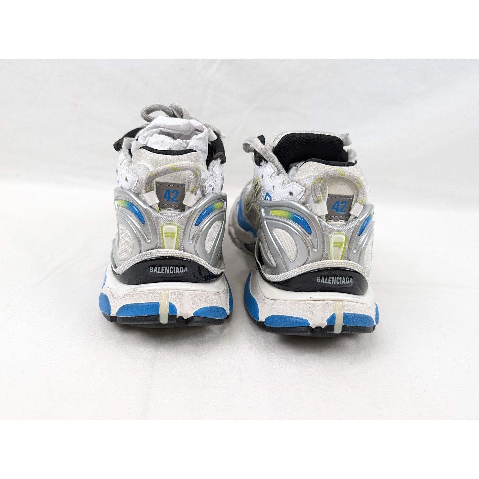 Balenciaga o1rshd1 Rubber Runner in White/Yellow/Blue Size US 12 / EU 45 - 18 Thumbnail