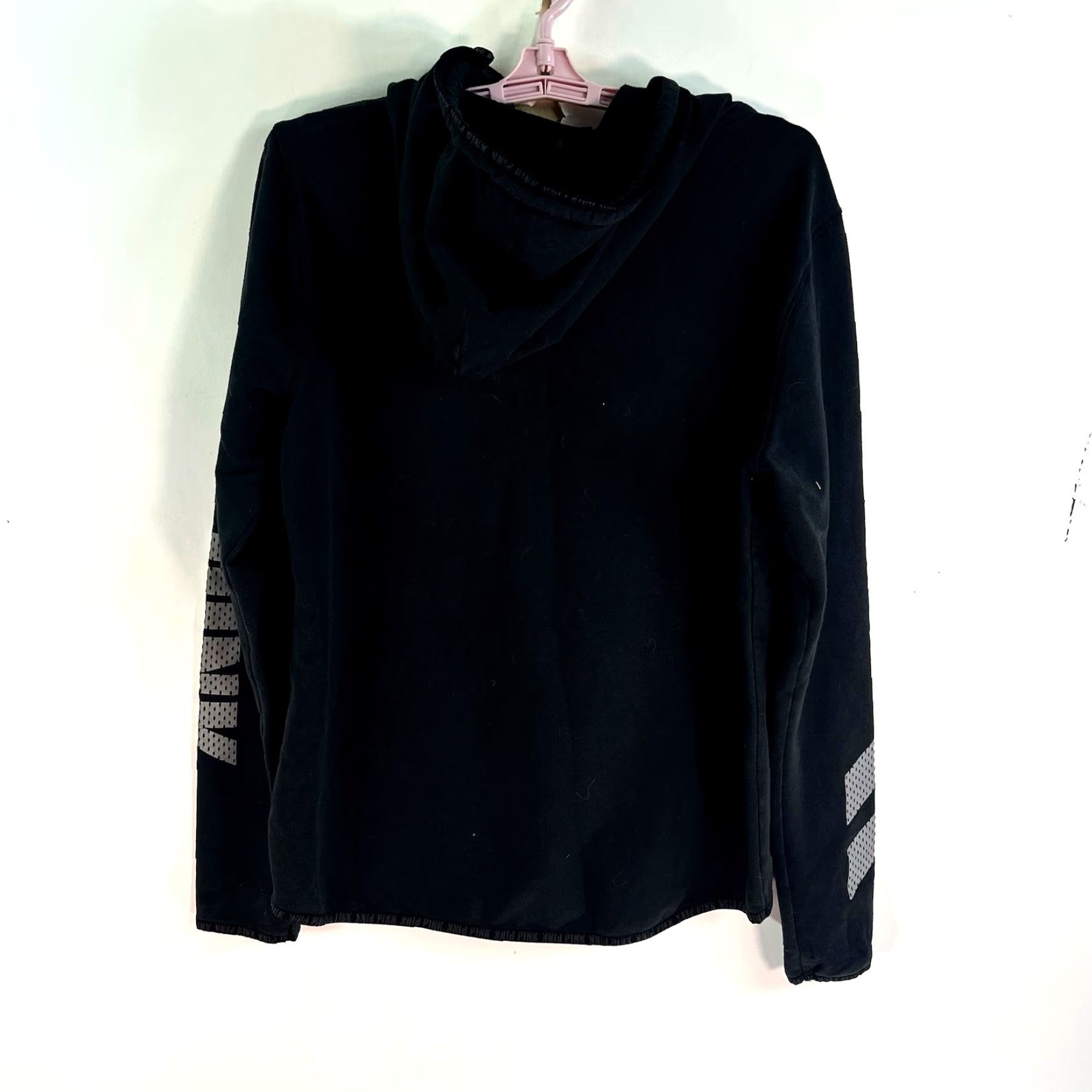 Victoria's Secret Victoria's Secret PINK Full Zip Hooded Sweatshirt Womens L Black Shirt Size L / US 10 / IT 46 - 5 Thumbnail