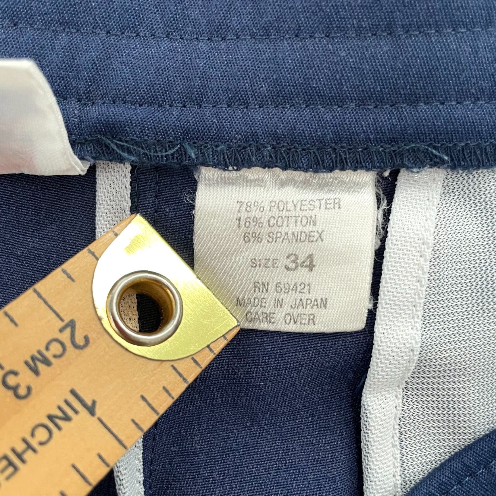 Reebok VINTAGE Reebok Shorts 34 Adult Blue Pockets Stretch Made In Japan Logo Mens 80s Size US 33 - 5 Thumbnail